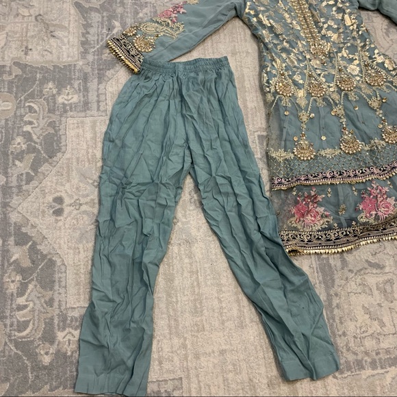Pakistani Indian Fancy Heavy Work Peshwas Anarkali Lehenga Shalwar Kameez - Picture 13 of 16